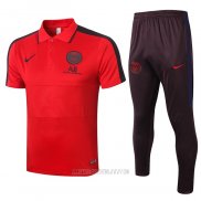 Conjunto Polo del Paris Saint-Germain 2020-2021 Rojo