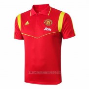 Camiseta Polo del Manchester United 2019-2020 Rojo y Amarillo