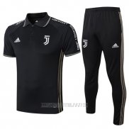 Conjunto Polo Juventus 2019-2020 Negro y Blanco
