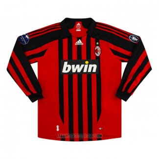 Camiseta del AC Milan Primera Retro Manga Larga 2007-2008