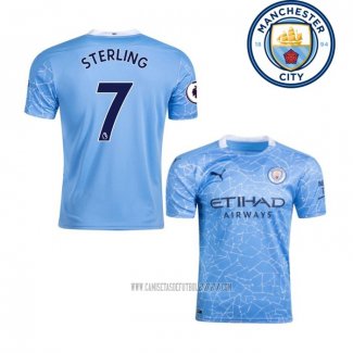 Camiseta del Manchester City Jugador Sterling Primera 2020-2021