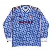 Camiseta del Manchester United Segunda Manga Larga Retro 1990-1992
