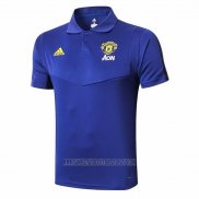 Camiseta Polo del Manchester United 2019-2020 Azul