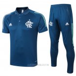 Conjunto Polo Flamengo 2020-2021 Azul