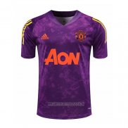 Camiseta de Entrenamiento Manchester United 2020-2021 Purpura