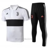 Conjunto Polo Juventus 2019-2020 Blanco y Negro
