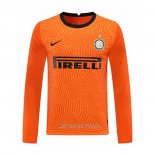 Camiseta del Inter Milan Portero Manga Larga 2020-2021 Naranja