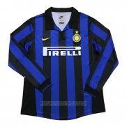 Camiseta del Inter Milan Primera Manga Larga Retro 1998