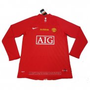 Camiseta del Manchester United Primera Manga Larga Retro 2007-2008