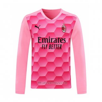 Camiseta del AC Milan Portero Manga Larga 2020-2021 Rosa