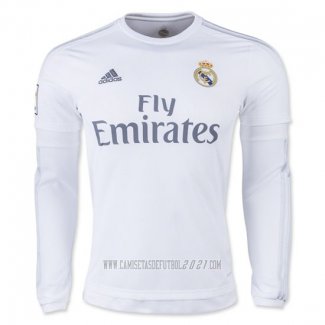 Camiseta del Real Madrid Primera Manga Larga Retro 2015-2016