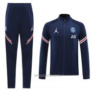 Chandal de Chaqueta del Paris Saint-Germain Jordan 2020-2021 Azul