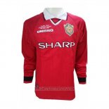 Camiseta del Manchester United Primera UCL Manga Larga Retro 1999-2000